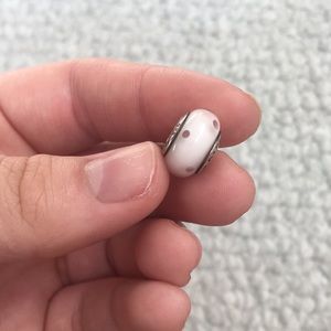 Pandora Light Pink and Purple Glass Charm